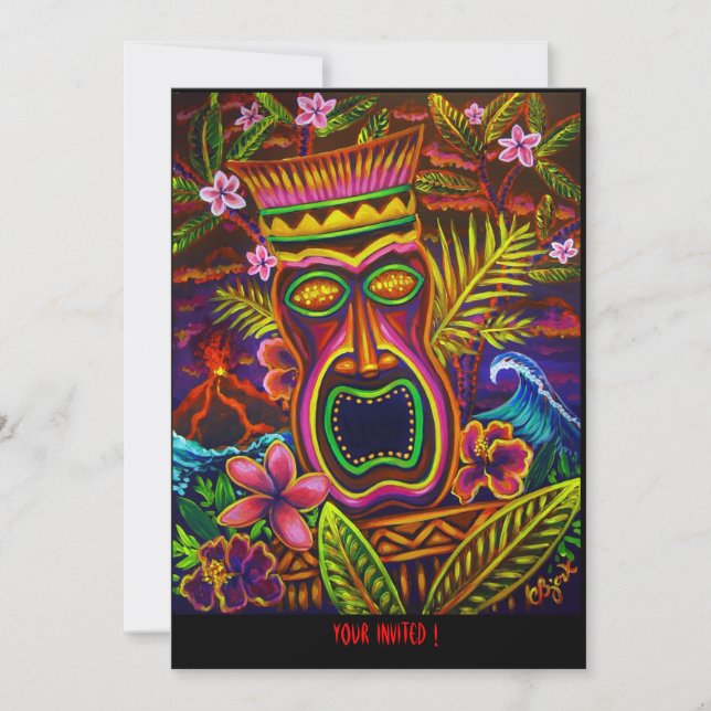 CBjork Invitations Tacky Tiki Party (Devant)