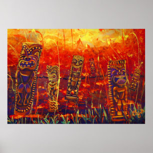 CBjork, Tiki heiße Lava-Duschen Poster