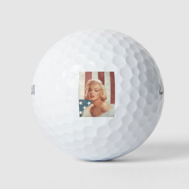 CC15 Marilyn Flag ZAZZ Golfball (Vorderseite)