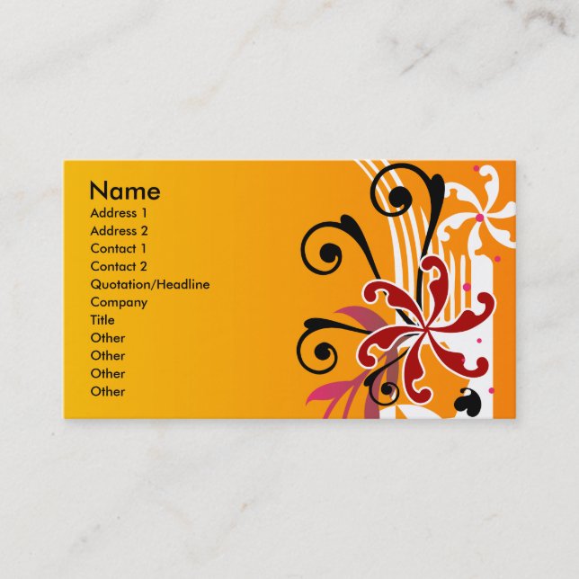 CC-053.ai, Name, Adresse 1, Adresse 2, Kontakt ... Visitenkarte (Vorderseite)