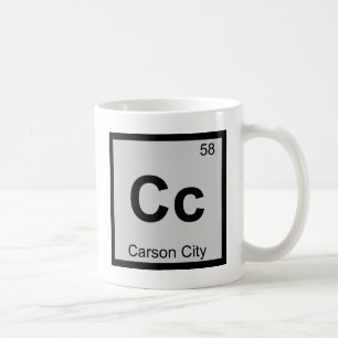 Cc - Carson City Nevada Chemie Periodensystem Kaffeetasse