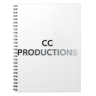 CC Productions Schwarz-zu-Grau verlaufendes Spiral Notizblock