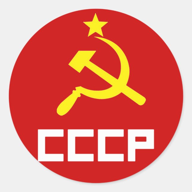 CCCP-Aufkleber Runder Aufkleber (Vorderseite)