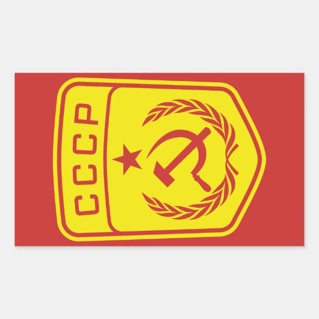 CCCP Emblem Kommunalaufkleber Rechteckiger Aufkleber (Vorderseite)