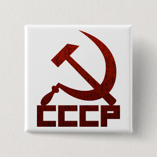 CCCP Hammer & Sichel Button