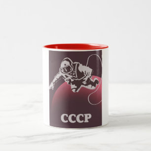 CCCP Kosmonaut Zweifarbige Tasse