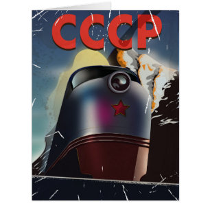 CCCP Retro Vintages sowjetisches Zugposter