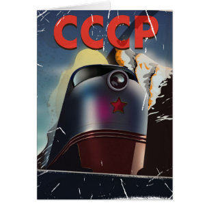 CCCP Retro Vintages sowjetisches Zugposter