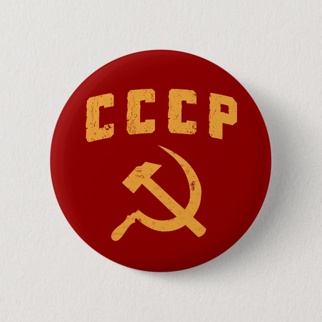 cccp Vintager Russe-UDSSRhammer und -sichel Button (Vorderseite)