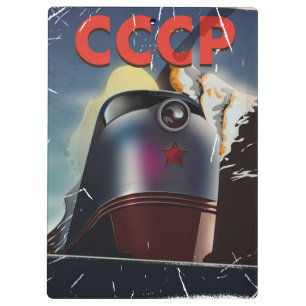 CCCP-Vintages sowjetisches Locomotive-Poster Klemmbrett