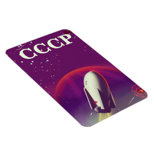 CCCP Weltraumbahnposter Magnet