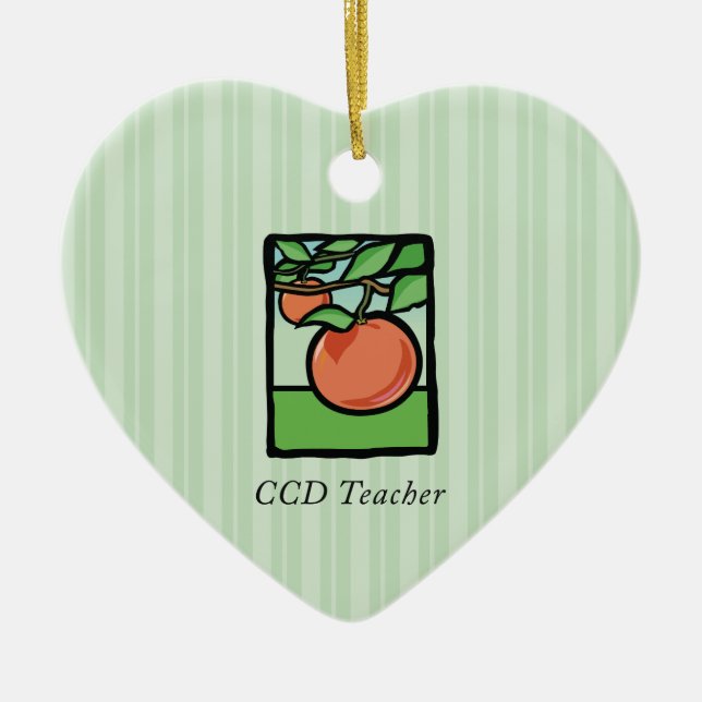 CCD Lehrer Danke, Apple Keramik Ornament (Vorne)