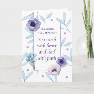 CCD Lehrer Dankeschön Lehrer Wertschätzungstag Karte