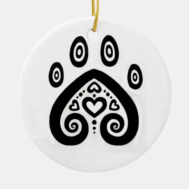 CCLU PawPrint Verzierung Keramik Ornament (Vorne)