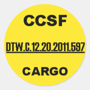 CCSF-Aufkleber - eine betonte Nummer Runder Aufkleber