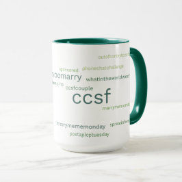 CCSF Green Hashtag 15-oz Tasse