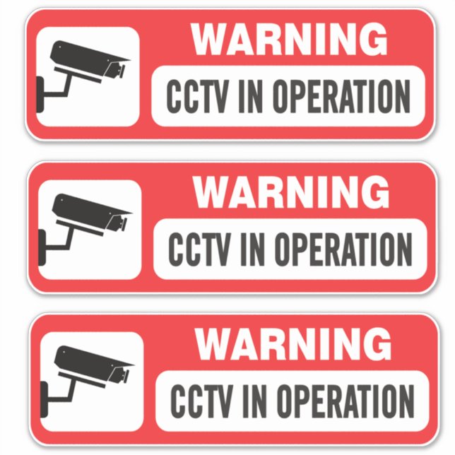 CCTV-Aufkleber für die Videoüberwachung im Betrieb Aufkleber (Vorderseite)