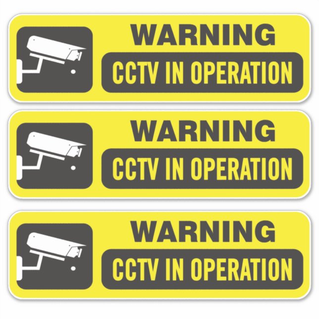 CCTV im Betrieb Videoüberwachung Aufkleber (Vorderseite)