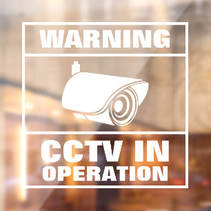 CCTV in Betrieb Fensteraufkleber
