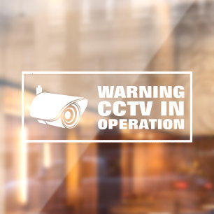 CCTV in Betrieb Fensteraufkleber