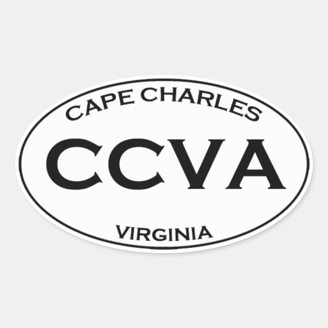 CCVA - Kap Charles Virginia Ovaler Aufkleber (Vorderseite)