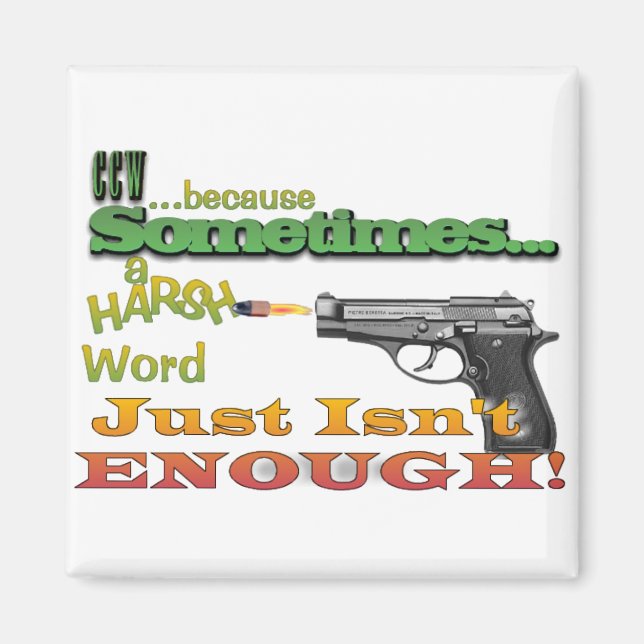 CCW - VERBÜNDETE KRAFT - GUNS - MOTTO MAGNET (Vorne)