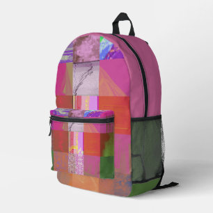 CD1FE646 Abstrakte digitale Glitch-Art-Gitternetz- Bedruckter Rucksack
