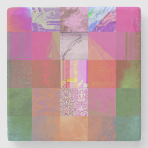 CD1FE646 Abstrakte digitale Glitch-Art-Gitternetz- Steinuntersetzer