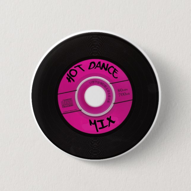 CD-Button "HEY DANCE MIX" Button (Vorderseite)
