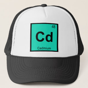 Cd - Cadmium Chemie Periodensystem Symbol Truckerkappe