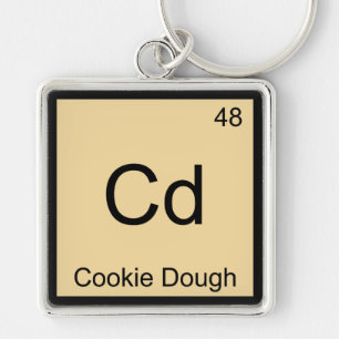Cd - Cookie Dough Chemistry Element Symbol T - Shi Schlüsselanhänger