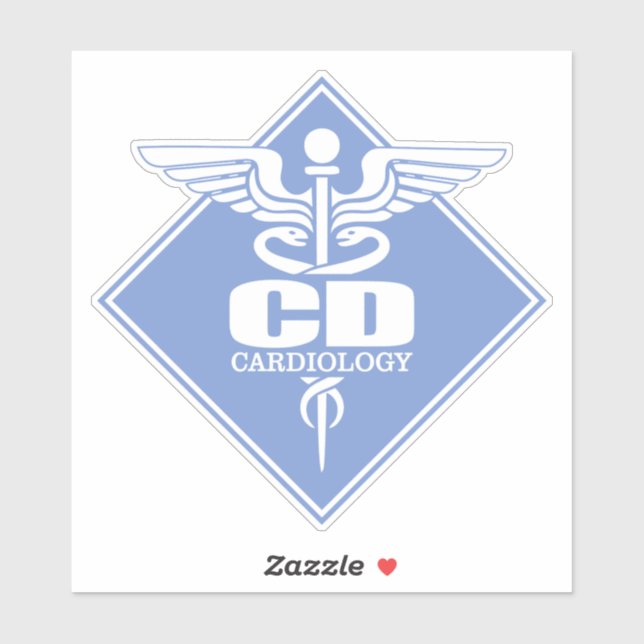 CD (Kardiologie) Diamant Aufkleber (Blatt)