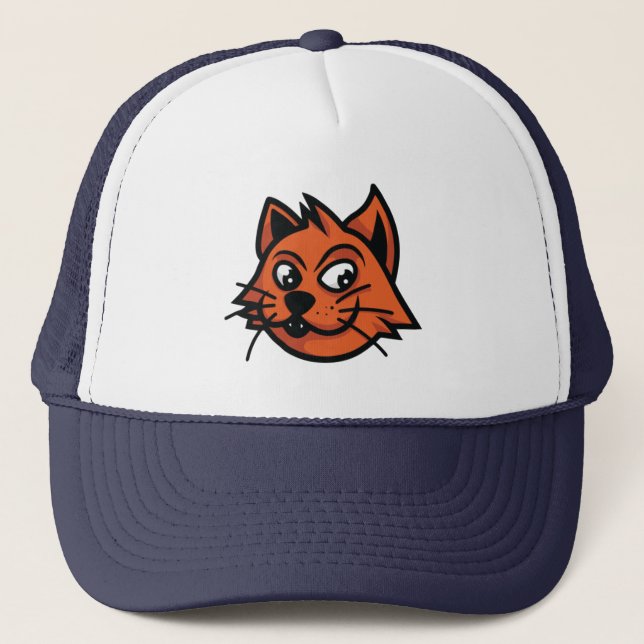 CD Logo-Fernlastfahrer-Katze Truckerkappe (Vorderseite)