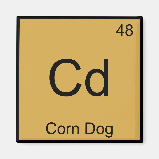 Cd - Maishund - Funny Chemistry Element Symbol T-S Magnet (Vorne)