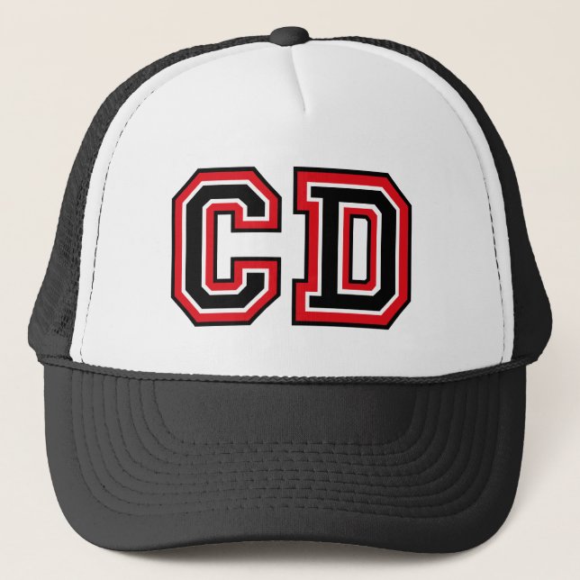 "CD" Monogramm Truckerkappe (Vorderseite)