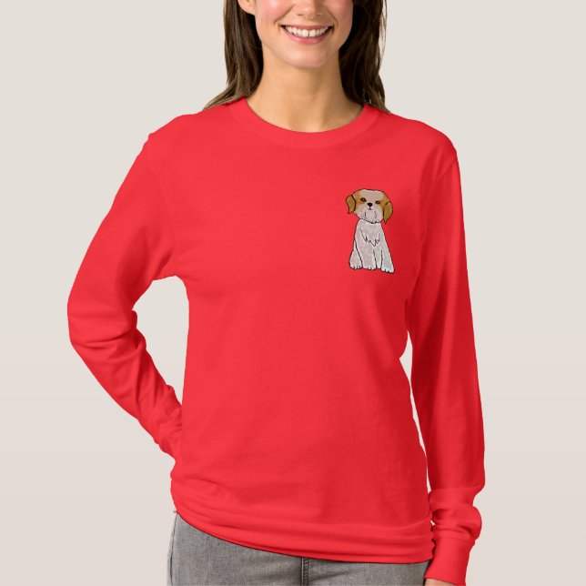 CD niedlicher Welpen-Hundeshirt Shih Tzu T-Shirt (Vorderseite)