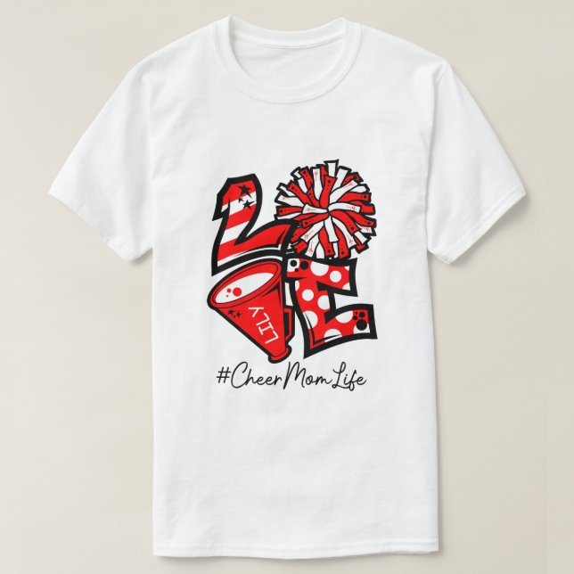 CD Personalisiert Cheer Mama Shirt, Cheer  T-Shirt (Design vorne)