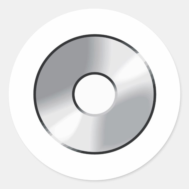 CD-ROM RUNDER AUFKLEBER (Vorderseite)