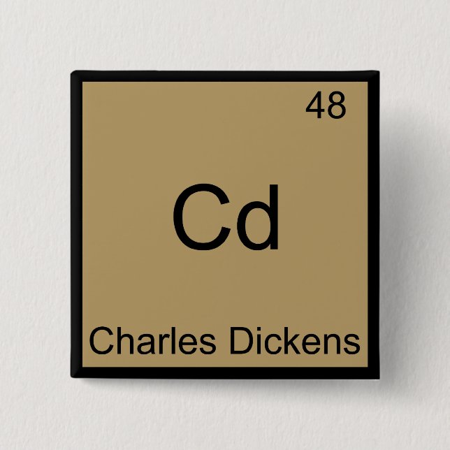 Cd - T-Shirt des Symbols für Charles Dickens Chemi Button (Vorderseite)