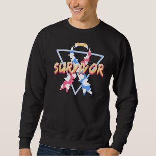 Cdh Awareness Montag Survivor Vaporwave Ästhetik Sweatshirt