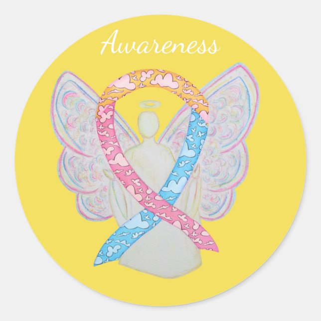 CDH Awareness Ribbon Cherub Angel Decal Stickers (Vorderseite)