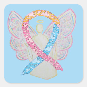 CDH Awareness Ribbon Cherub Angel Sticker Decal
