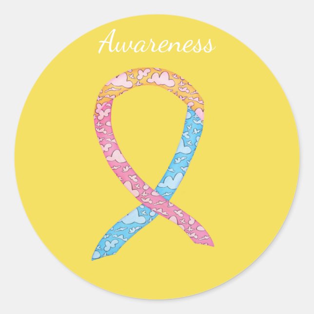 CDH Awareness Ribbon Custom Sticker Decals (Vorderseite)