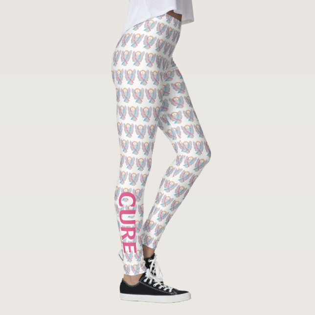 CDH Awareness Ribbon Hope Cure Cherub Leggings (Rechts)