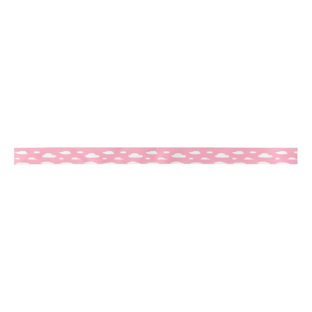 CDH Awareness Ribbon Pink Clouds Satinband (Vorderseite)