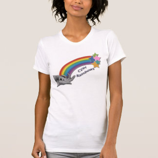 CDH Regenbogen-Damen-angepasste Behälter-Spitze T-Shirt
