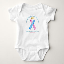 (CDHAR-01) CDH Awareness Ribbon Baby Bodysuit Strampler