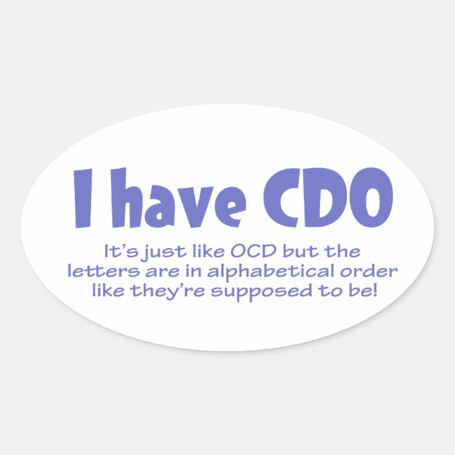 CDO OVALER AUFKLEBER (Vorderseite)