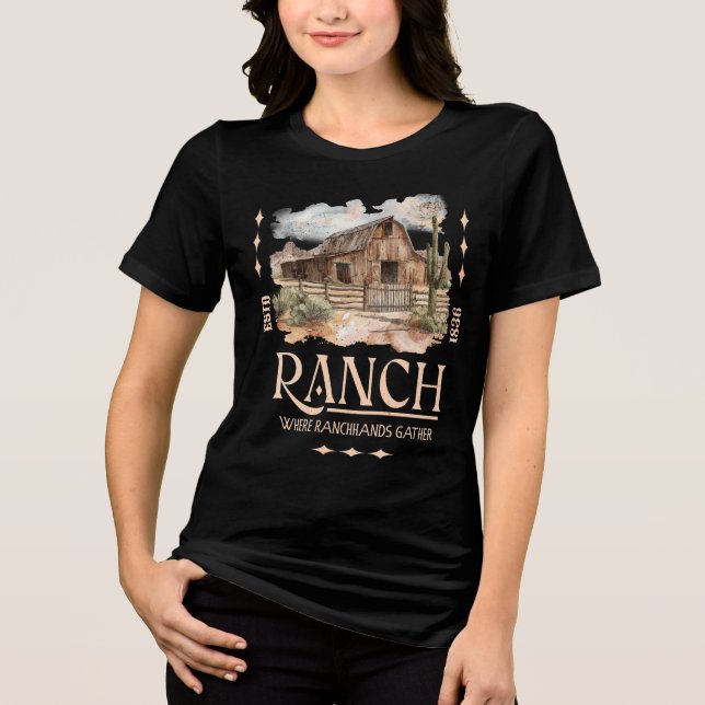 CDranch1836 Tri-Blend Shirt (Vorderseite)