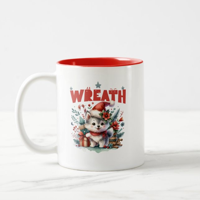 CDwreathred Zweifarbige Tasse (Links)